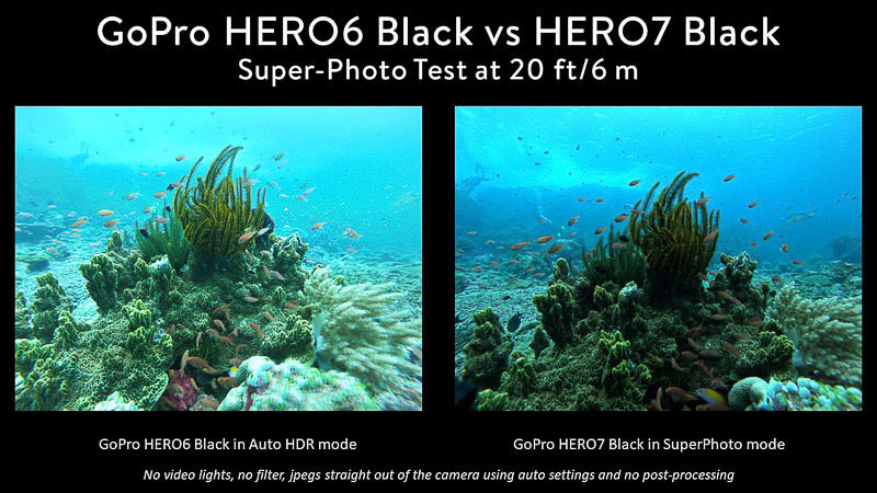 GoPro 7 vs 6 Super-Photo Test Komodo Reef