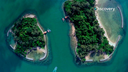 Sisters Islands Marine Park aerial