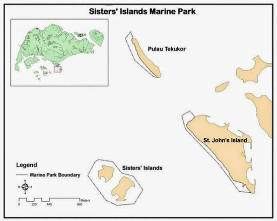 Sisters Islands Marine Park aerial