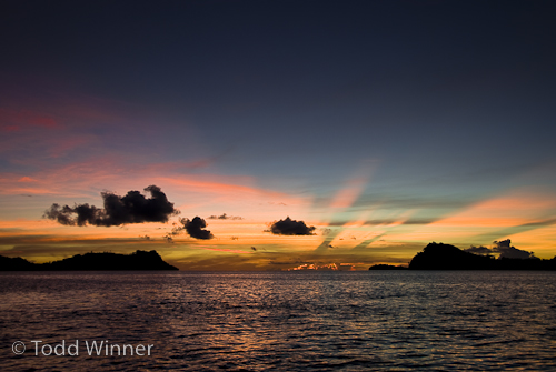 solomon islands sunset