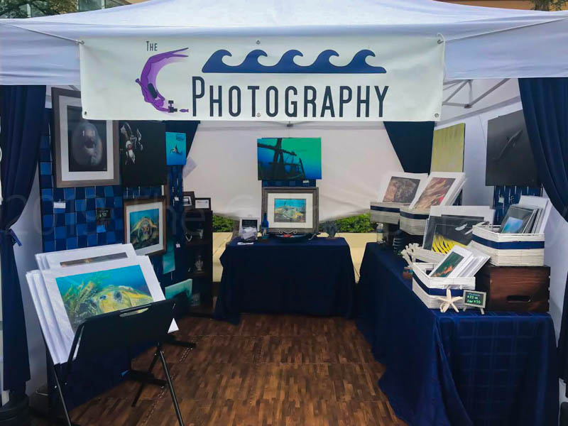 Booth: This is my booth! My goal was to have a ‘nautical gallery’ feel, and I love my sea themed decorations from Joann.