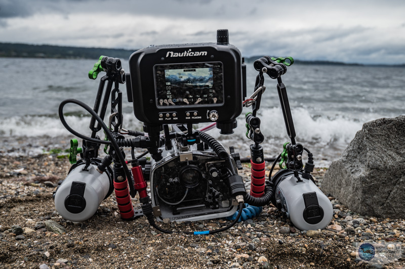 Nauticam Atomos Ninja V Housing on an Ikelite Sony A1 Housing