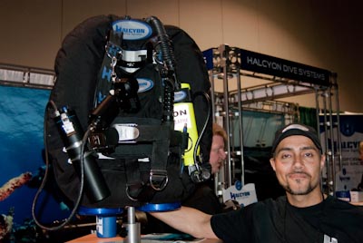 Kareem at the Halcyon booth