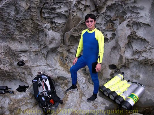 Kevin Lee at Jeju dive entry point