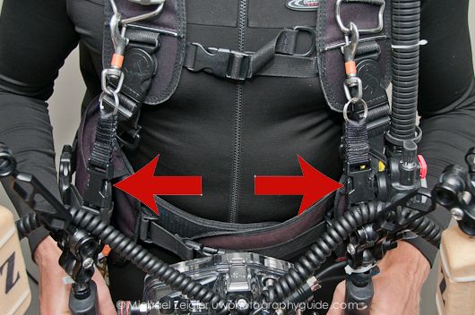 Male/female clips on BC Shore Diving