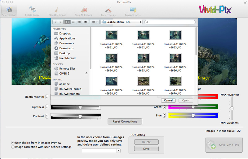 Select one or multiple images to edit.