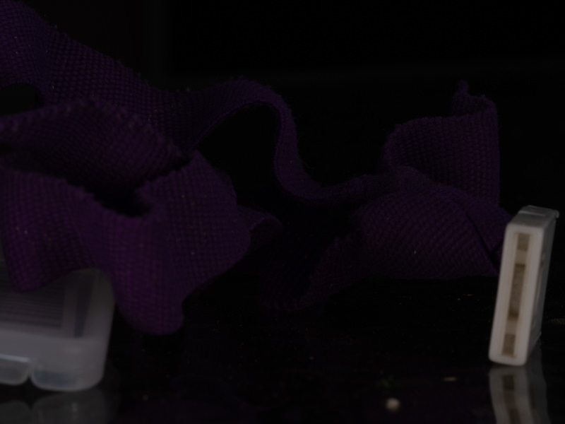 Non-lit test subject using black background settings (1/320 sec, f/14, ISO 100). Non-lit test subject