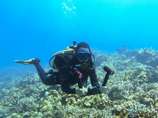 UWPG Jenna Szerlag diving Lanai, HI with the Micro 3.0 Pro 5000 Duo Set UWPG Jenna Szerlag diving Lanai, HI with the Micro 3.0 Pro 5000 Duo Set