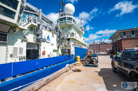 The campus and the RV Neil Armstrong at Woods Hole Oceanographic Institution The campus and the RV Neil Armstrong at Woods Hole Oceanographic Institution