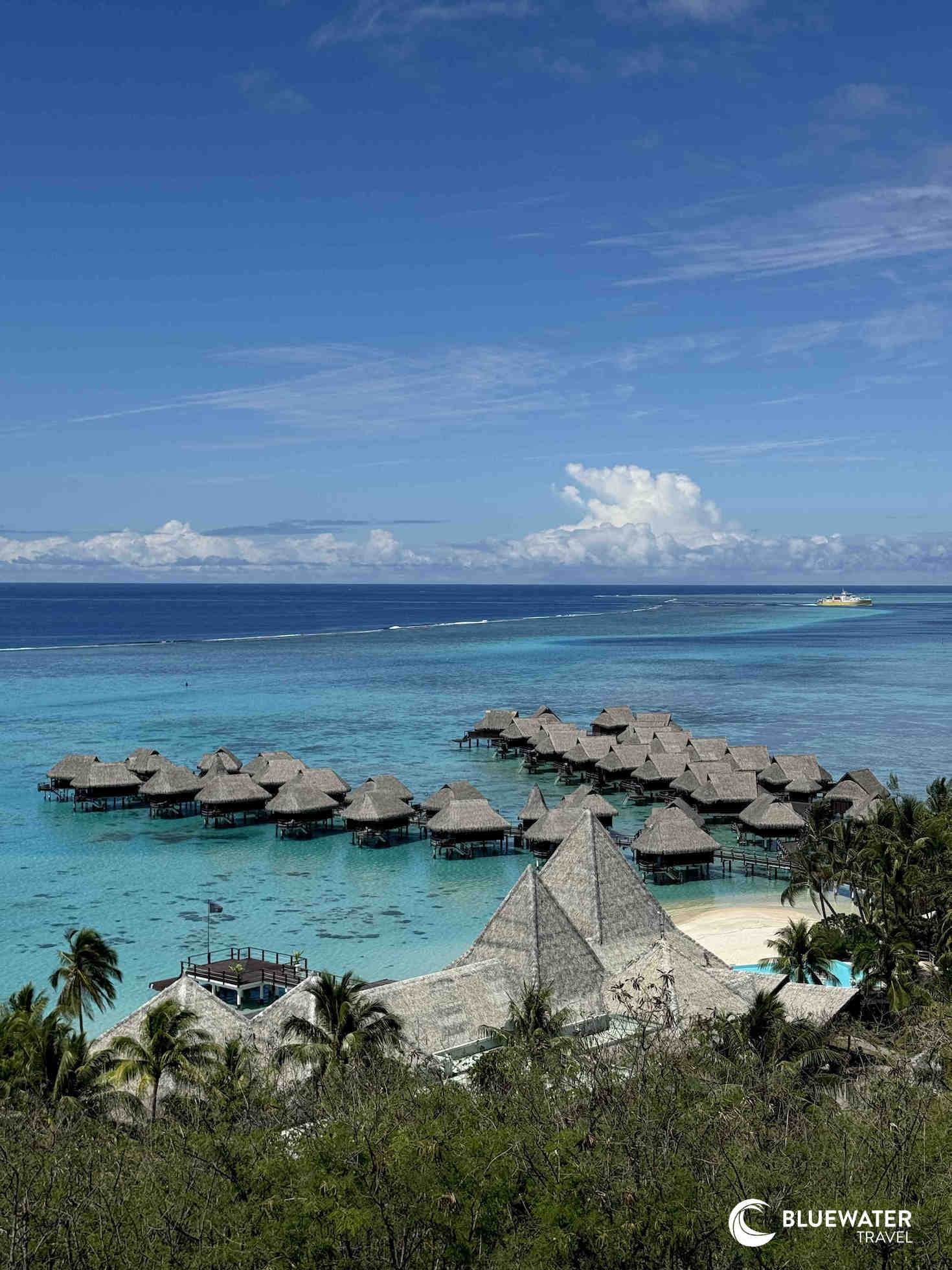 view of the ocean from manava beach resort