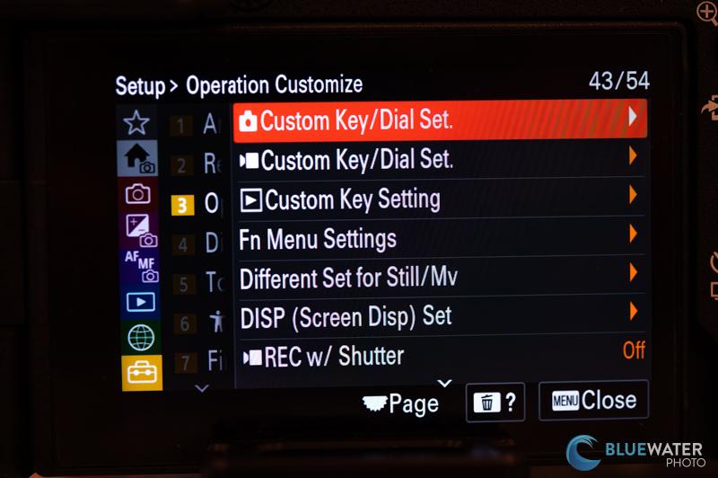 Sony a6700 customization menu Sony a6700 customization menu